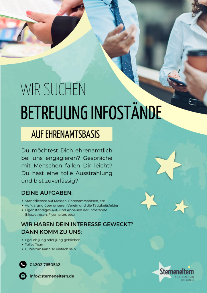 Betreuung Infostände auf Ehrenamtsbasis (m/w/d)