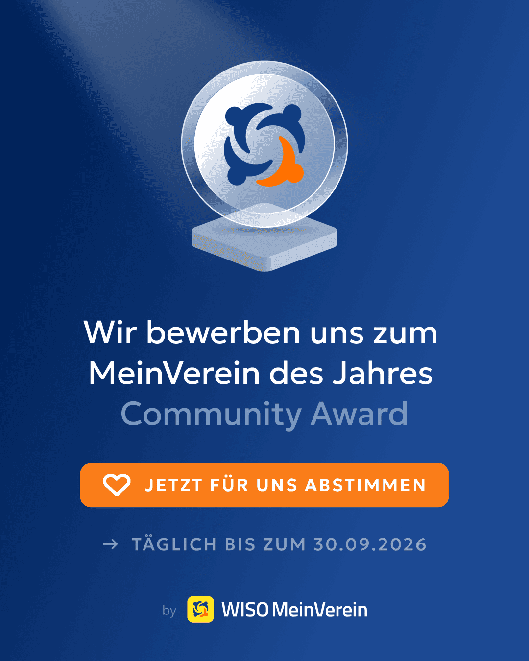 MeinVerein des Jahres Badge Website - Jetzt für uns abstimmen